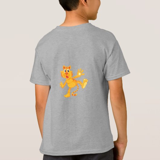 Gezeichnet weißer Tiger T-Shirt (Rückseite)