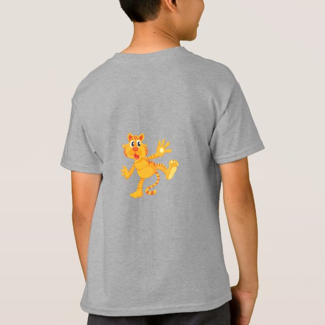 Gezeichnet weißer Tiger T-Shirt (Rückseite)