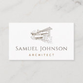 Gezeichnet Wohnhaus Gebäude Beruflich Architekt Visitenkarte (Vorderseite)