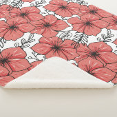 gezeichnete Blume in hellen Farben Sherpadecke (3/4)