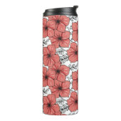 gezeichnete Blume in hellen Farben Thermosbecher (Nach links gedreht)
