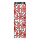 gezeichnete Blume in hellen Farben Thermosbecher (Rückseite)