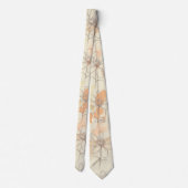 Gezeichnete Blüte auf Aquarelltafeln Krawatte (Rückseite)