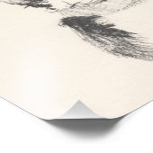 Gezeichnete Dogge Fotodruck (Ecke)