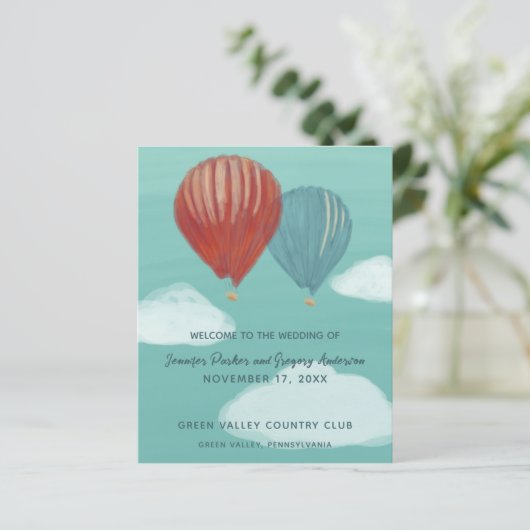 Gezeichnete Heissluftballons (Stehend Vorderseite)