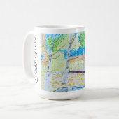 Gezeichnete Herbstszene Kaffeetasse (Vorderseite Links)