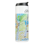 Gezeichnete Herbstszene Thermosbecher (Nach links gedreht)
