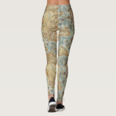 Gezeichnete Karte der Bedrängnisses Vintage Antike Leggings (Rückseite)
