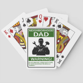 Gezeichnete Nachbarschaft Vater Spielkarten