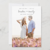 Gezeichnete Namen | Vertikales Foto Save The Date (Vorderseite)