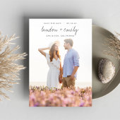 Gezeichnete Namen | Vertikales Foto Save The Date