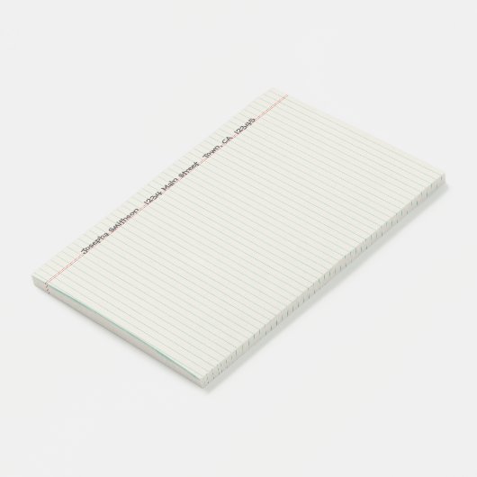 Gezeichnete Notizbuch-Mappen-Papier-Gewohnheit Post-it Klebezettel (angewinkelt)