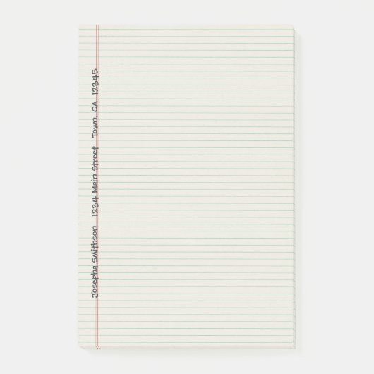 Gezeichnete Notizbuch-Mappen-Papier-Gewohnheit Post-it Klebezettel (Vorderseite)