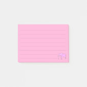Gezeichnete weiße Tupfen-rosa Post-it Klebezettel (Vorderseite)