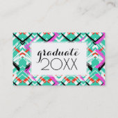 Gezeichneter aquamariner Zickzack des Telefonnummerkarte (Rückseite)