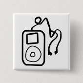 Gezeichneter iPod-Knopf Button (Vorderseite)