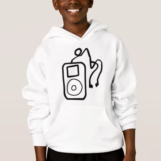 Gezeichneter iPodHoodie Hoodie (Vorderseite)