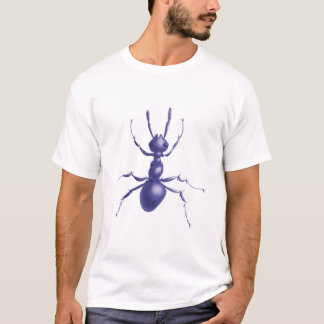 Gezeichneter lila Ameisen-Männer T-Shirt