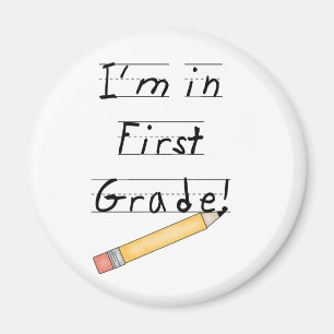 Gezeichneter Papier-und Bleistift-erster Grad Magnet