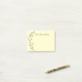 Gezeichnetes Blumendesign Post-it Klebezettel (Auf Schreibtisch)