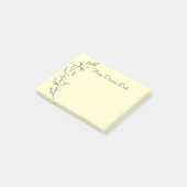 Gezeichnetes Blumendesign Post-it Klebezettel (angewinkelt)