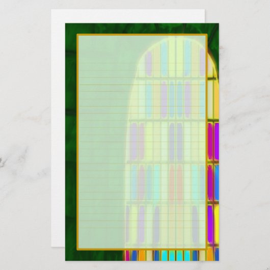 Gezeichnetes Briefpapier des Schloss-Fenster-II (Vorne/Hinten)