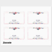 Gezeichnetes Buchzeichen für den Farbrosa-Autor Rechteckiger Aufkleber (Blatt)