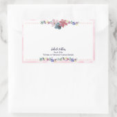 Gezeichnetes Buchzeichen für den Farbrosa-Autor Rechteckiger Aufkleber (Tasche)