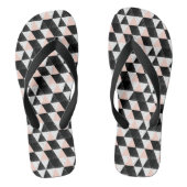 Gezeichnetes Dreieck Geometrisches Muster Badesandalen (Fußbett)