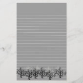 Gezeichnetes Grau mit Grenze der toten Bäume Briefpapier (Vorderseite)