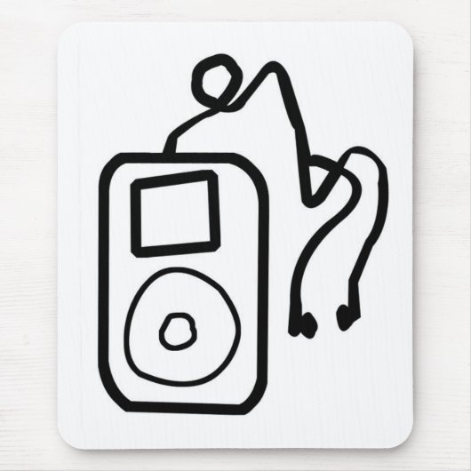 Gezeichnetes iPod Mousepad (Vorne)