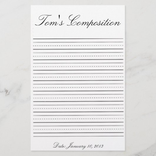 Gezeichnetes Mittelschule-Papier Briefpapier (Vorderseite)