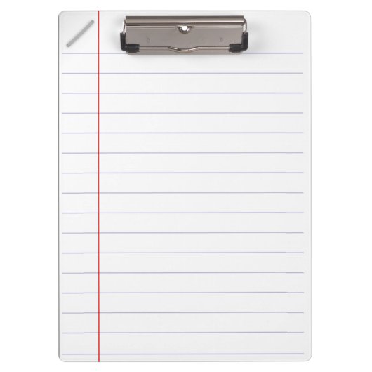 Gezeichnetes Notizbuch-Papier-Klemmbrett Klemmbrett (Vorderseite)