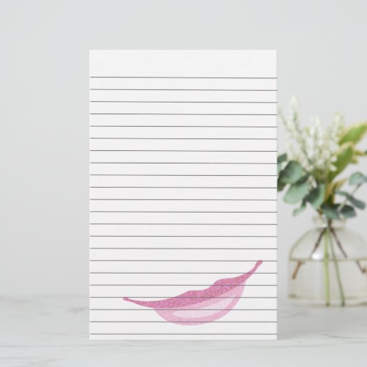 Gezeichnetes Papier mit Lächeln im Glittery Rosa (Stehend Vorderseite)