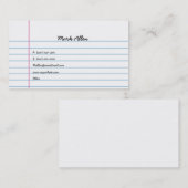 Gezeichnetes Papier Visitenkarte (Vorne/Hinten)