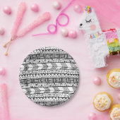 Gezeichnetes Stammes- Muster des Chic Pappteller (Party)