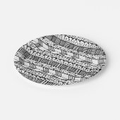 Gezeichnetes Stammes- Muster des Chic Pappteller (Schrägansicht)