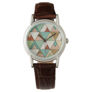 Gezeichnetes Stammes- Muster SüdwestenGeo Armbanduhr