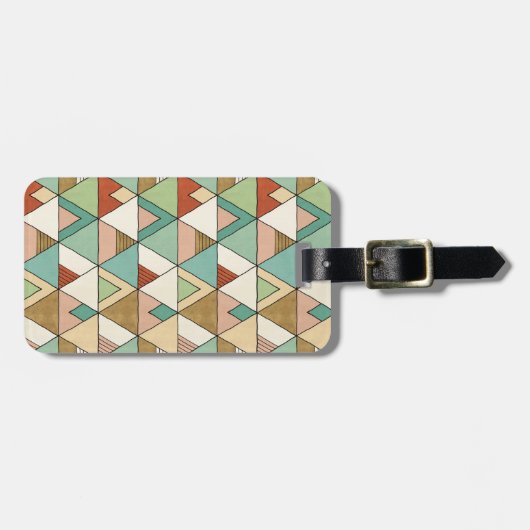 Gezeichnetes Stammes- Muster SüdwestenGeo Gepäckanhänger (Vorderseite horizontal)
