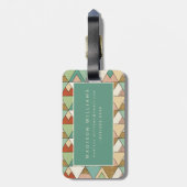 Gezeichnetes Stammes- Muster SüdwestenGeo Gepäckanhänger (Rückseite vertikal)