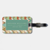 Gezeichnetes Stammes- Muster SüdwestenGeo Gepäckanhänger (Rückseite horizontal)