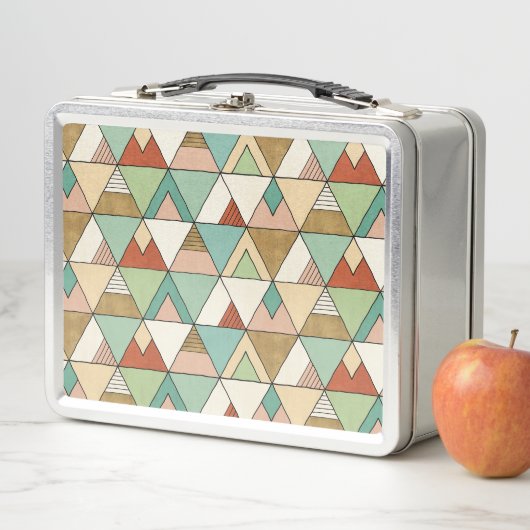 Gezeichnetes Stammes- Muster SüdwestenGeo Metall Lunch Box (Beispiel)