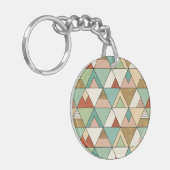 Gezeichnetes Stammes- Muster SüdwestenGeo Schlüsselanhänger (Vorderseite links)