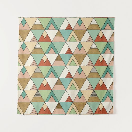 Gezeichnetes Stammes- Muster SüdwestenGeo Wandteppich (Vorderseite (Horizontal))