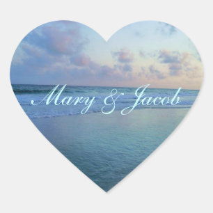 Gezeiten der Liebe Herz-Aufkleber