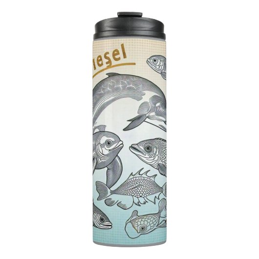 "Gezeiten des Wandels" Thermosbecher (Vorderseite)