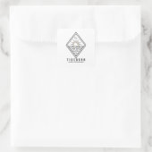 Gezeiten geboren quadratischer aufkleber (Tasche)