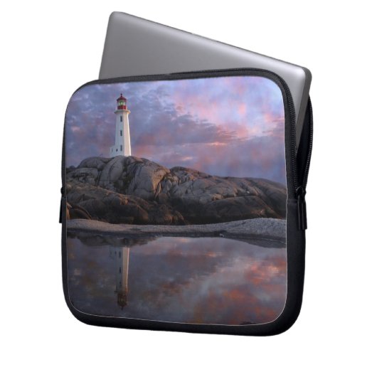 Gezeiten-Pool durch Leuchtturm Laptopschutzhülle (Vorderseite Links)