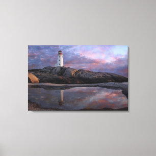 Gezeiten-Pool durch Leuchtturm Leinwanddruck