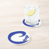 Gezeiten- Wellen-Untersetzer Sandstein Untersetzer (Seite)